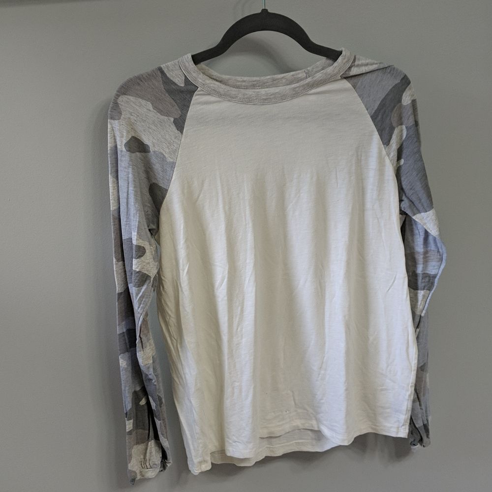 Camo baseball tee